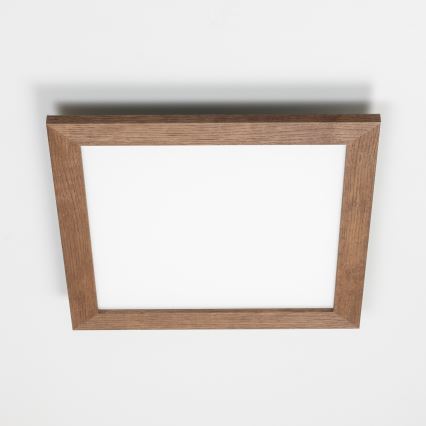 Brilagi - Dimbare LED-plafondlamp SLIMFRAME WOOD LED/36W/230V 49,5x49,5 cm 3000-6000K donkerbruin + afstandsbediening