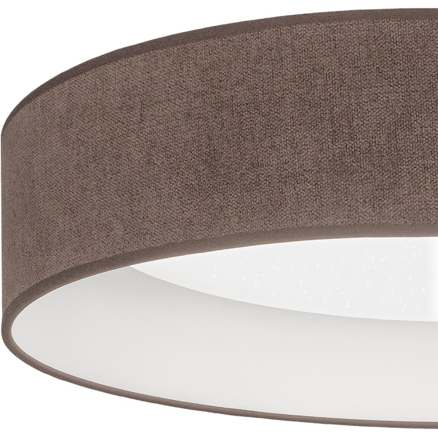 Brilagi - LED-dimbare plafondlamp VELVET SMARTIX STARS, LED 24 W, 230 V, 3000–6000 K, Ø 45 cm, bruin, Wi‑Fi (Tuya) Beacon + afstandsbediening
