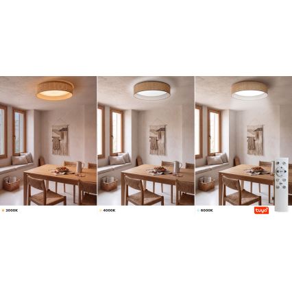 Brilagi - Dimbare LED-plafondlamp VELVET SMARTIX LED/24W/230V 3000-6000K Ø 45 cm beige Wi-Fi Tuya Beacon + afstandsbediening