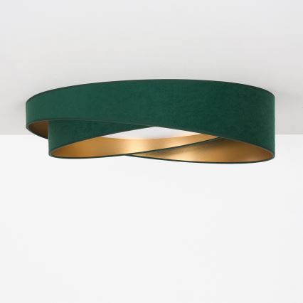 BRILAGI - LED-dimbare plafondlamp VELVET TWIST LED/36W/230V 3000-6000K Ø 65 cm Wi-Fi Tuya Beacon groen/goud + afstandsbediening