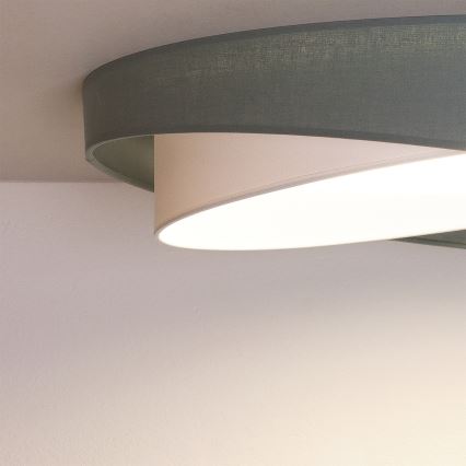 BRILAGI - LED dimbare plafondlamp VELVET TWIST LED/36W/230V 3000-6000K Ø 65 cm Wi-Fi Tuya Beacon groen/wit + afstandsbediening