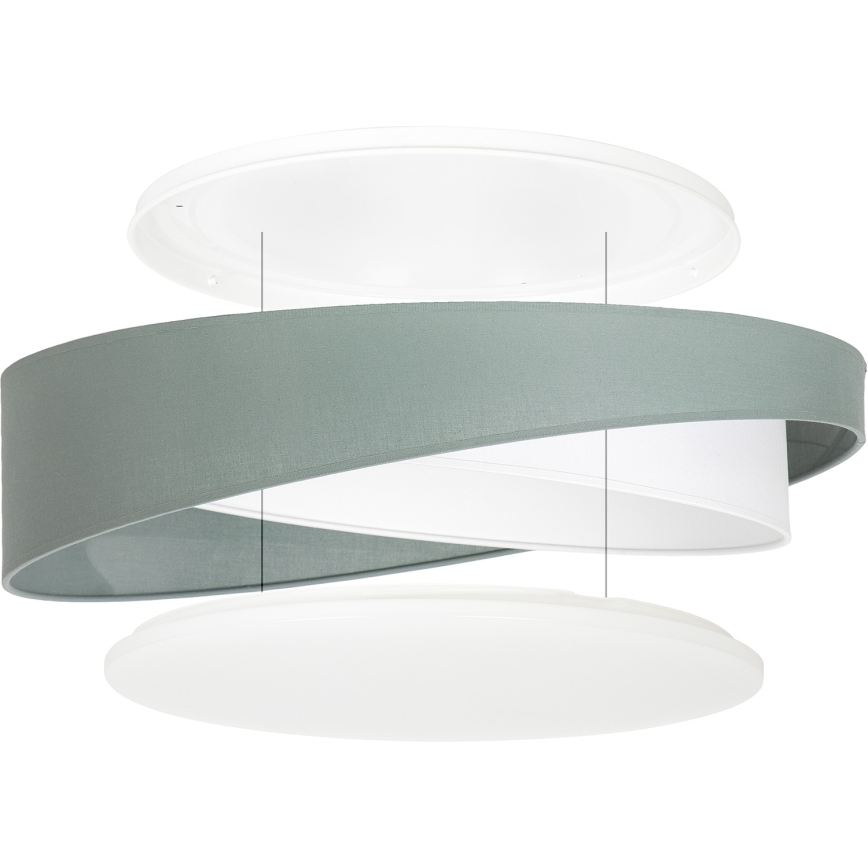 BRILAGI - LED dimbare plafondlamp VELVET TWIST LED/36W/230V 3000-6000K Ø 65 cm Wi-Fi Tuya Beacon groen/wit + afstandsbediening
