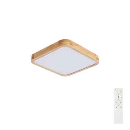 Brilagi - Dimbare LED-plafondlamp WOODLINE SQUARE LED/48W/230V 3000-6000K eik 40x40 cm + afstandsbediening