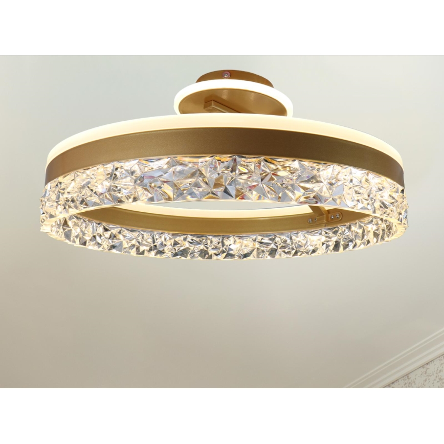 Brilagi - Dimbare LED bevestigde hanglamp LED/86W/230V 3000-6500K goud + afstandsbediening