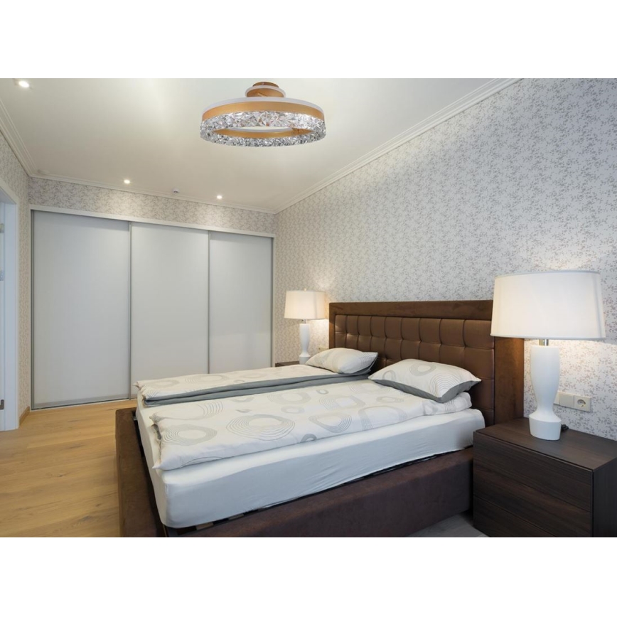 Brilagi - Dimbare LED bevestigde hanglamp LED/86W/230V 3000-6500K goud + afstandsbediening