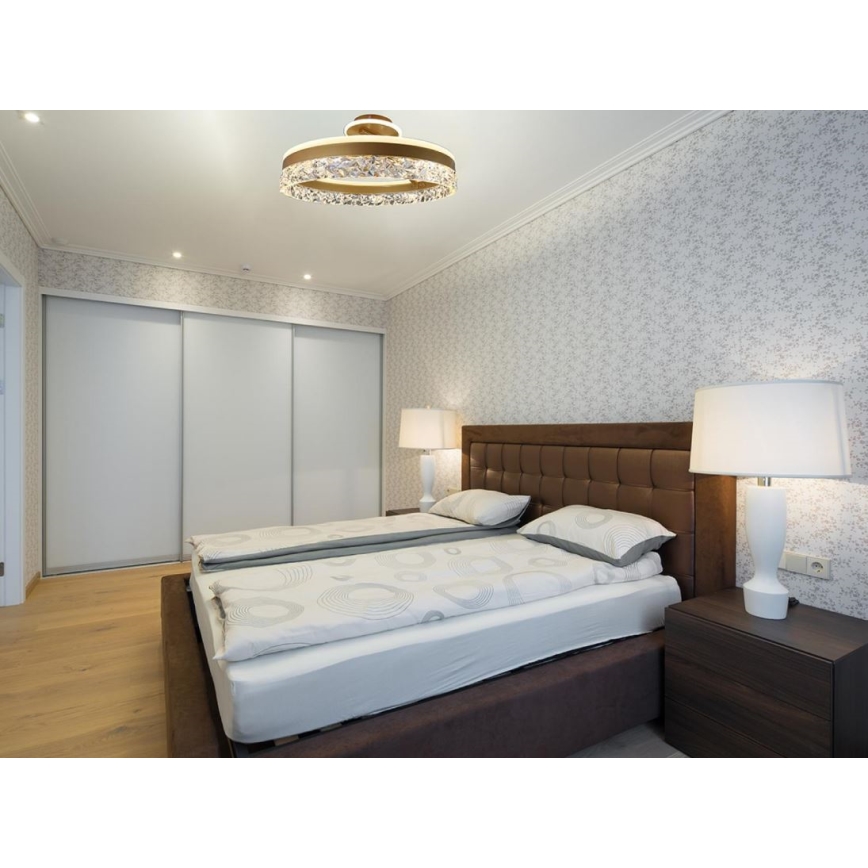 Brilagi - Dimbare LED bevestigde hanglamp LED/86W/230V 3000-6500K goud + afstandsbediening