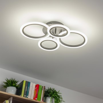 Brilagi - Dimbare LED bevestigde hanglamp ORBITS LED/50W/230V 3000-6500K antraciet + afstandsbediening
