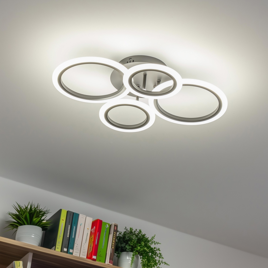 Brilagi - Dimbare LED bevestigde hanglamp ORBITS LED/50W/230V 3000-6500K antraciet + afstandsbediening