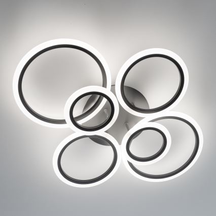 Brilagi - Dimbare LED bevestigde hanglamp ORBITS LED/85W/230V 3000-6500K antraciet + afstandsbediening