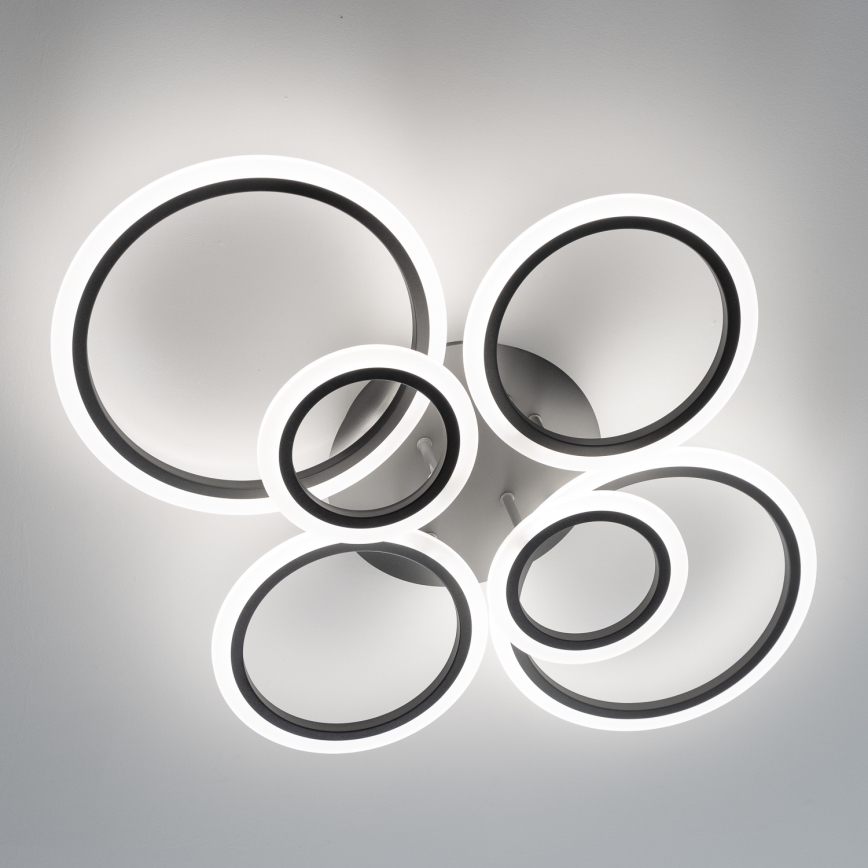 Brilagi - Dimbare LED bevestigde hanglamp ORBITS LED/85W/230V 3000-6500K antraciet + afstandsbediening