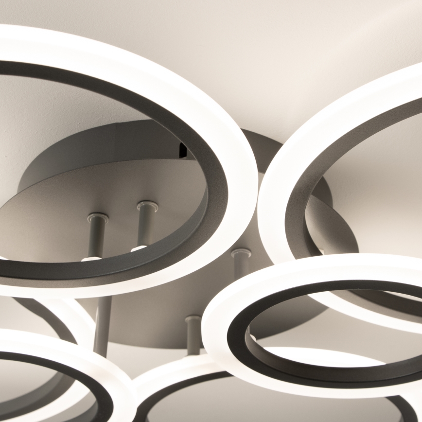Brilagi - Dimbare LED bevestigde hanglamp ORBITS LED/85W/230V 3000-6500K antraciet + afstandsbediening
