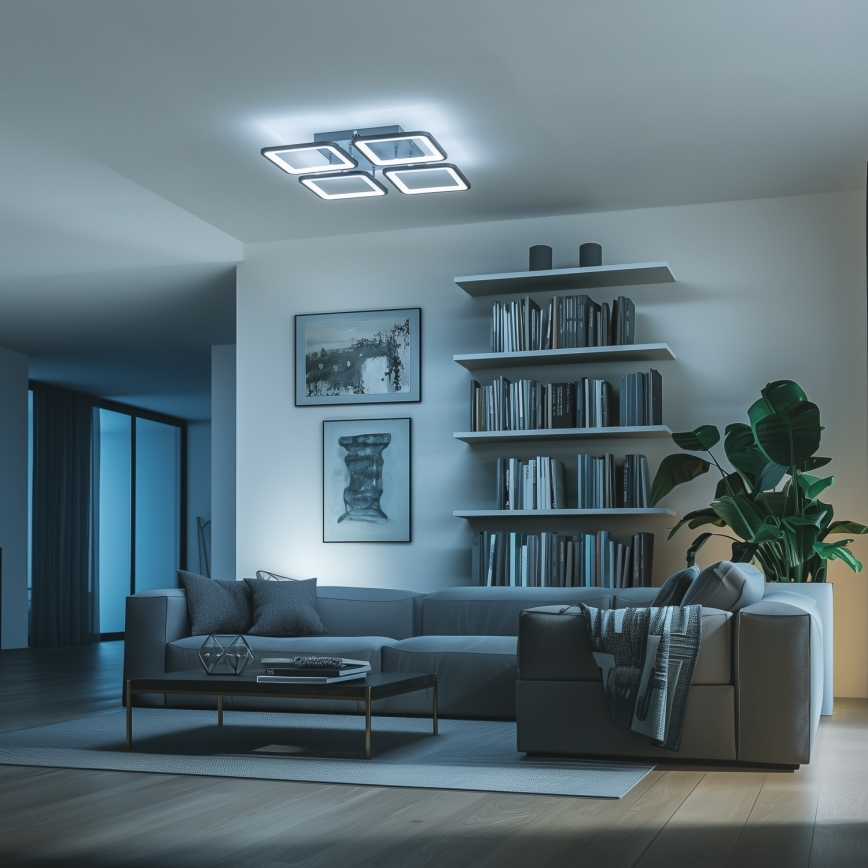 Brilagi - Dimbare LED bevestigde hanglamp SQUARED LED/85W/230V 3000-6500K + afstandsbediening
