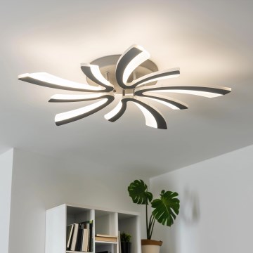 Brilagi - Dimbare LED bevestigde hanglamp TWIST LED/55W/230V 3000-6500K antraciet + afstandsbediening