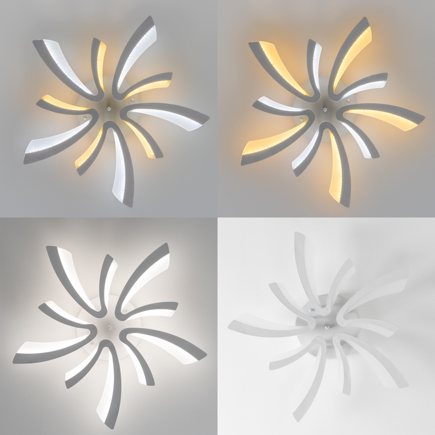 Brilagi - Dimbare LED bevestigde hanglamp TWIST LED/55W/230V 3000-6500K wit + afstandsbediening
