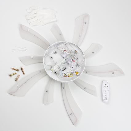 Brilagi - Dimbare LED bevestigde hanglamp TWIST LED/55W/230V 3000-6500K wit + afstandsbediening