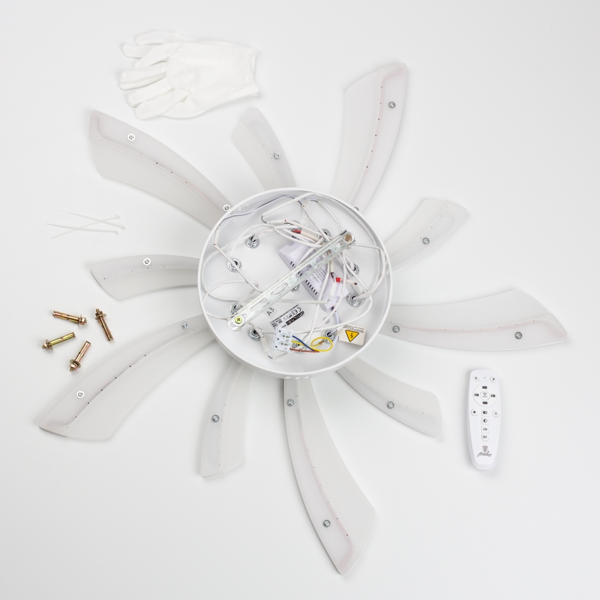 Brilagi - Dimbare LED bevestigde hanglamp TWIST LED/55W/230V 3000-6500K wit + afstandsbediening