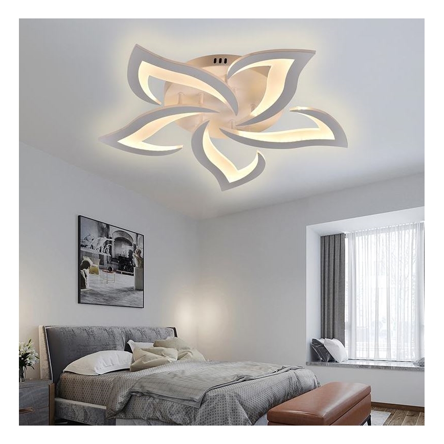 Brilagi - Dimbare LED bevestigde hanglamp TWIST LED/55W/230V 3000-6500K wit + afstandsbediening