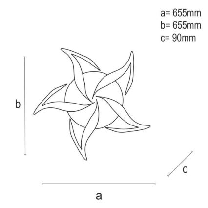 Brilagi - Dimbare LED bevestigde hanglamp TWIST LED/55W/230V 3000-6500K wit + afstandsbediening