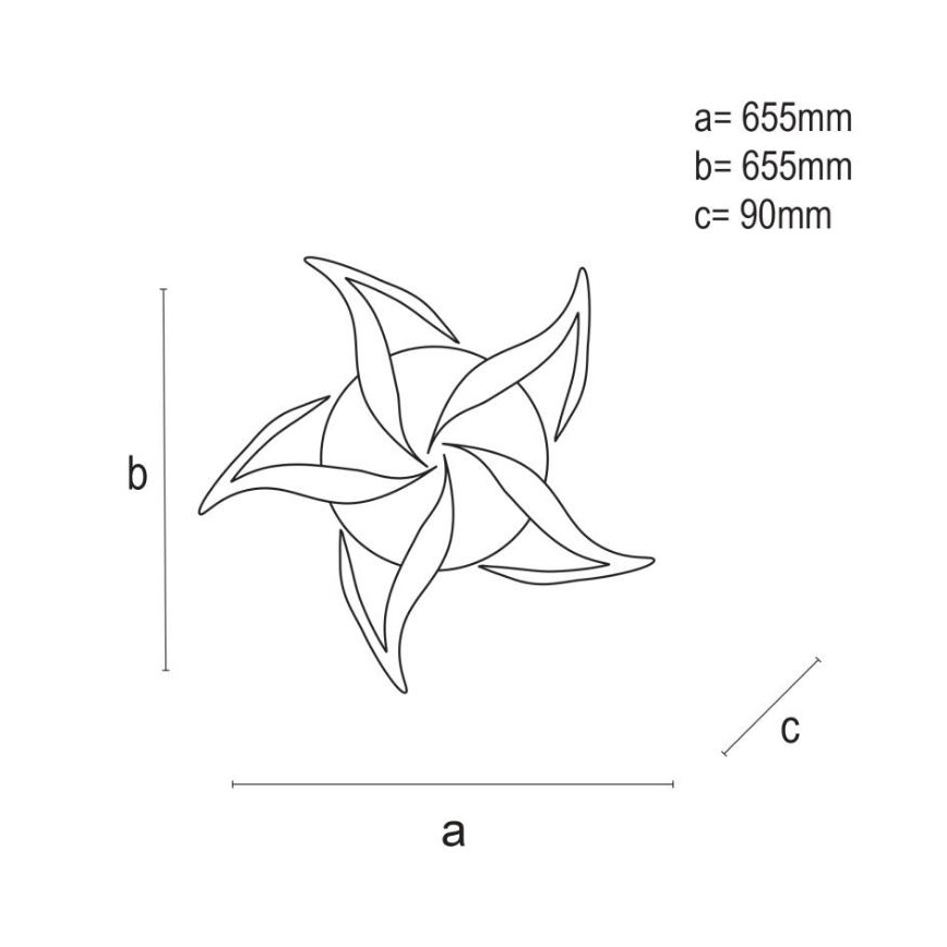 Brilagi - Dimbare LED bevestigde hanglamp TWIST LED/55W/230V 3000-6500K wit + afstandsbediening