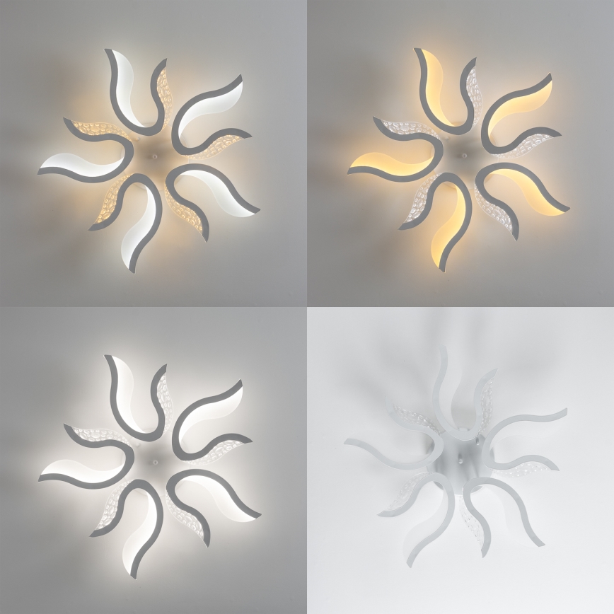 Brilagi - Dimbare LED bevestigde hanglamp TWIST LED/65W/230V 3000-6500K wit + afstandsbediening