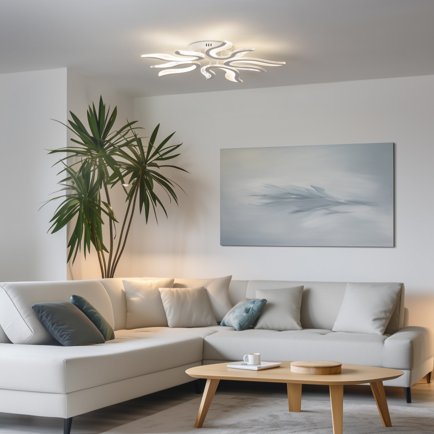 Brilagi - Dimbare LED bevestigde hanglamp TWIST LED/65W/230V 3000-6500K wit + afstandsbediening