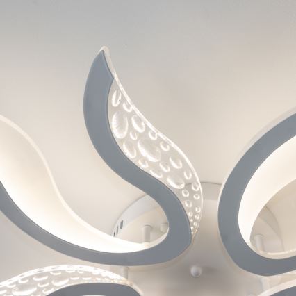 Brilagi - Dimbare LED bevestigde hanglamp TWIST LED/65W/230V 3000-6500K wit + afstandsbediening
