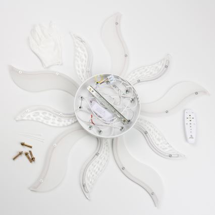 Brilagi - Dimbare LED bevestigde hanglamp TWIST LED/65W/230V 3000-6500K wit + afstandsbediening