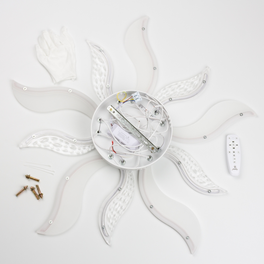 Brilagi - Dimbare LED bevestigde hanglamp TWIST LED/65W/230V 3000-6500K wit + afstandsbediening