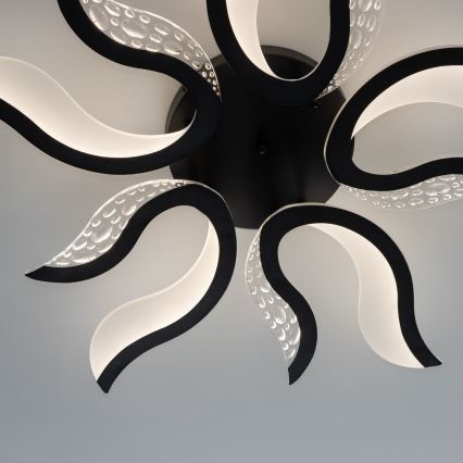 Brilagi - Dimbare LED bevestigde hanglamp TWIST LED/65W/230V 3000-6500K zwart + afstandsbediening