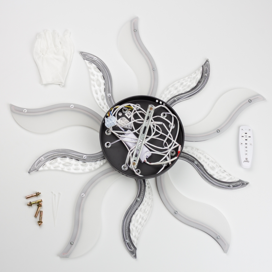 Brilagi - Dimbare LED bevestigde hanglamp TWIST LED/65W/230V 3000-6500K zwart + afstandsbediening