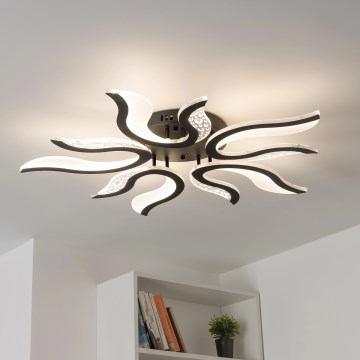 Brilagi - Dimbare LED bevestigde hanglamp TWIST LED/65W/230V 3000-6500K zwart + afstandsbediening