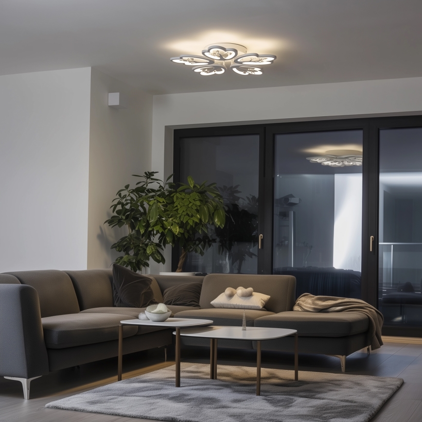 Brilagi - Dimbare LED bevestigde hanglamp TWIST LED/80W/230V 3000-6500K wit + afstandsbediening