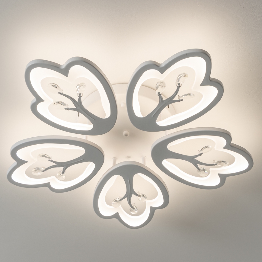 Brilagi - Dimbare LED bevestigde hanglamp TWIST LED/80W/230V 3000-6500K wit + afstandsbediening