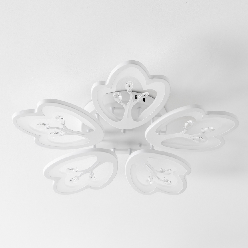 Brilagi - Dimbare LED bevestigde hanglamp TWIST LED/80W/230V 3000-6500K wit + afstandsbediening