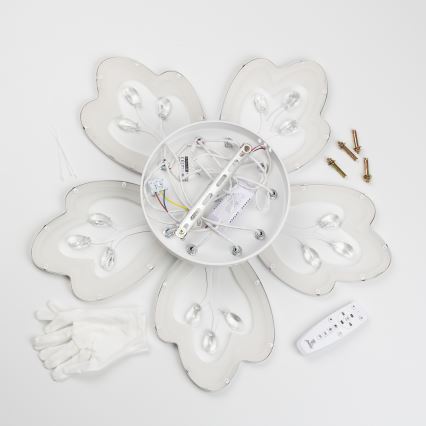 Brilagi - Dimbare LED bevestigde hanglamp TWIST LED/80W/230V 3000-6500K wit + afstandsbediening