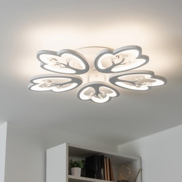 Brilagi - Dimbare LED bevestigde hanglamp TWIST LED/80W/230V 3000-6500K wit + afstandsbediening