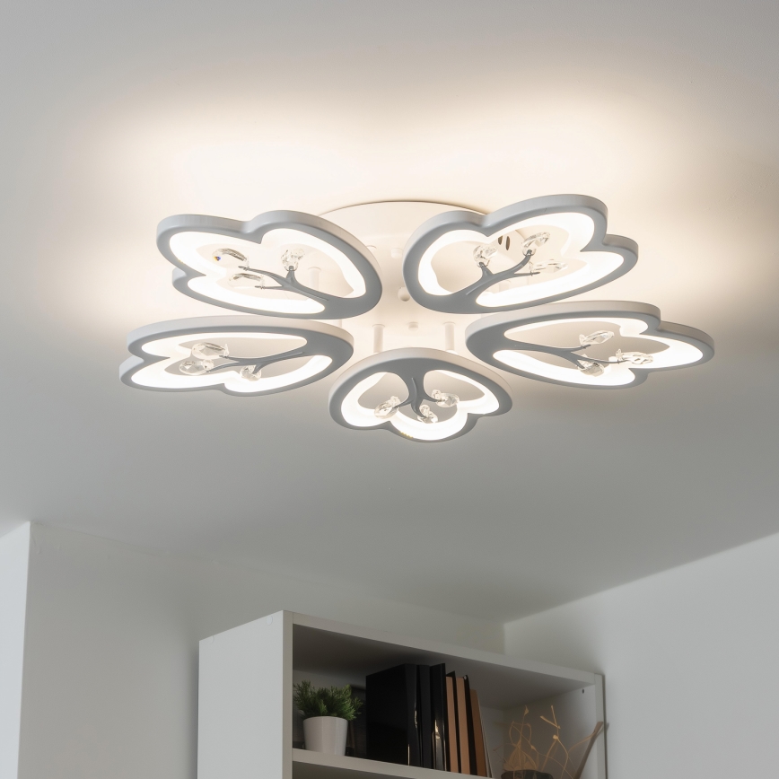Brilagi - Dimbare LED bevestigde hanglamp TWIST LED/80W/230V 3000-6500K wit + afstandsbediening