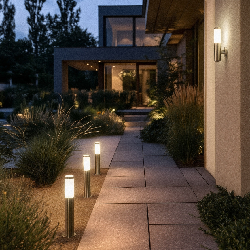 BRILAGI - Dimbare LED-buitenlamp ELIA 1xE27/6W/230V 2700-6500K IP44 Wi-Fi 50 cm mat chroom