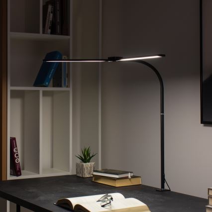Brilagi - Dimbare LED-bureaulamp met USB VARIO LED/14W/5V 3000-6000K zwart