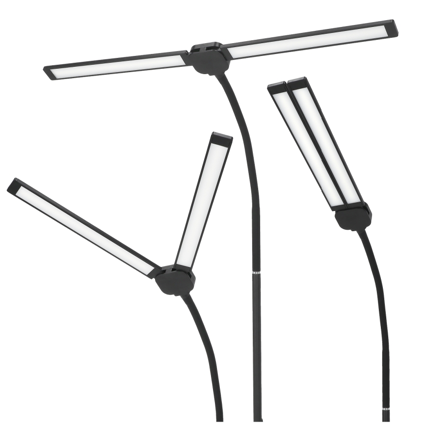Brilagi - Dimbare LED-bureaulamp met USB VARIO LED/14W/5V 3000-6000K zwart