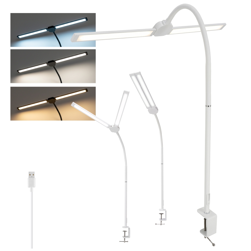 BRILAGI - dimbare LED-bureaulamp USB VARIO LED/14W/5V 3000-6000K wit