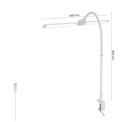 BRILAGI - dimbare LED-bureaulamp USB VARIO LED/14W/5V 3000-6000K wit