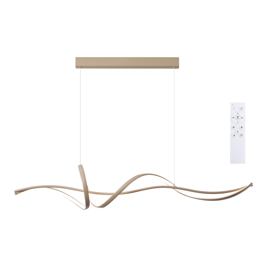 Brilagi - LED-dimbare pendellamp aan kabel SIGNATURE LED/55W/230V 3000-6000K 120x23 cm beige + afstandsbediening