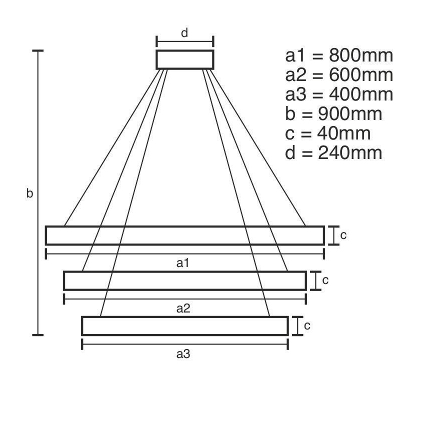 Brilagi - Dimbare LED hanglamp aan een koord CIRCLE LED/125W/230V 3000-6500K zwart + afstandsbediening
