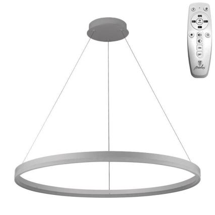 Brilagi - Dimbare LED hanglamp aan een koord CIRCLE LED/55W/230V 3000-6500K zilver + afstandsbediening