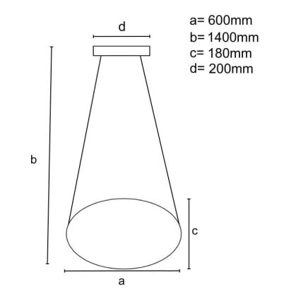 Brilagi - Dimbare LED hanglamp aan een koord COSMOWAVE LED/70W/230V 3000-6500K wit + afstandsbediening