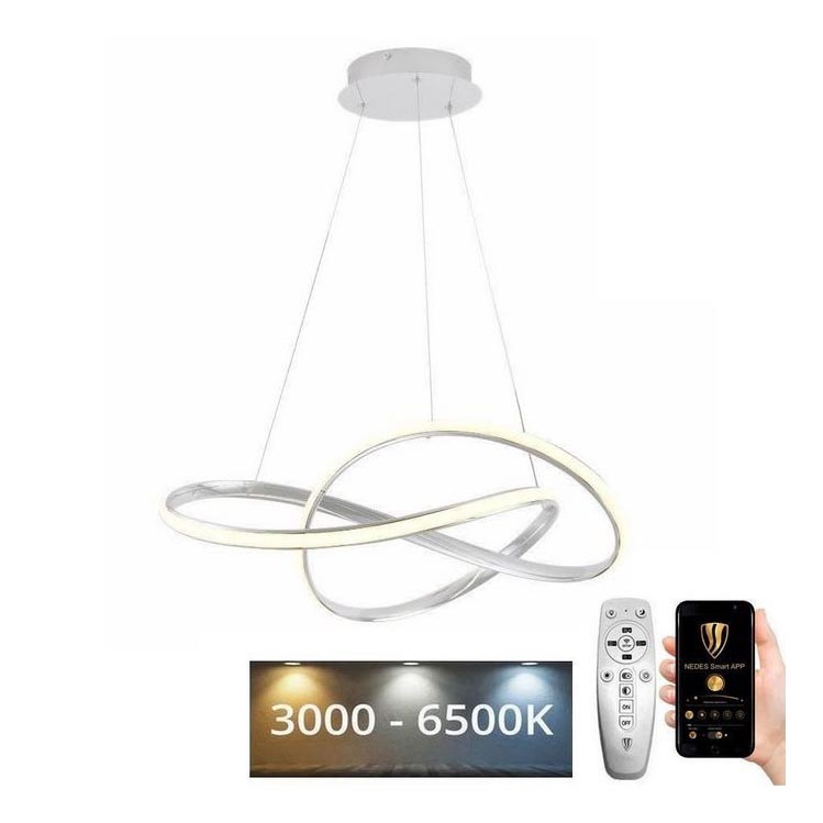 Brilagi - Dimbare LED hanglamp aan een koord COSMOWAVE LED/70W/230V 3000-6500K wit + afstandsbediening