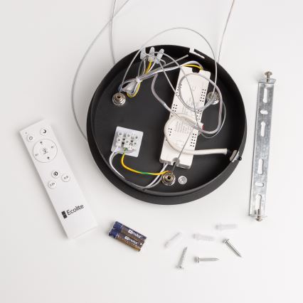 Brilagi - Dimbare LED Hanglamp aan een koord FALCON LED/80W/230V 3000-6500K zwart + afstandsbediening
