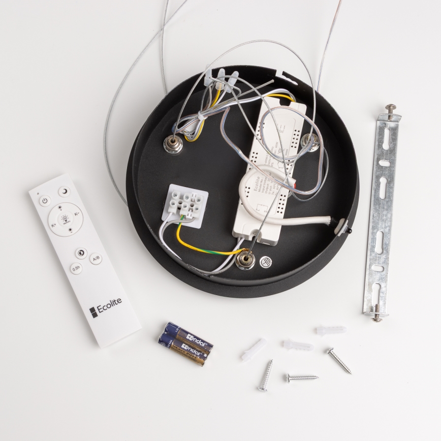 Brilagi - Dimbare LED Hanglamp aan een koord FALCON LED/80W/230V 3000-6500K zwart + afstandsbediening