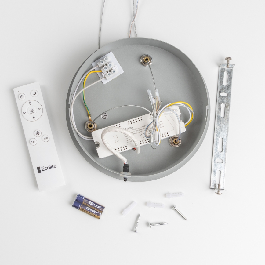 Brilagi - Dimbare LED Hanglamp aan een koord FALCON LED/40W/230V 3000-6500K grijs + afstandsbediening